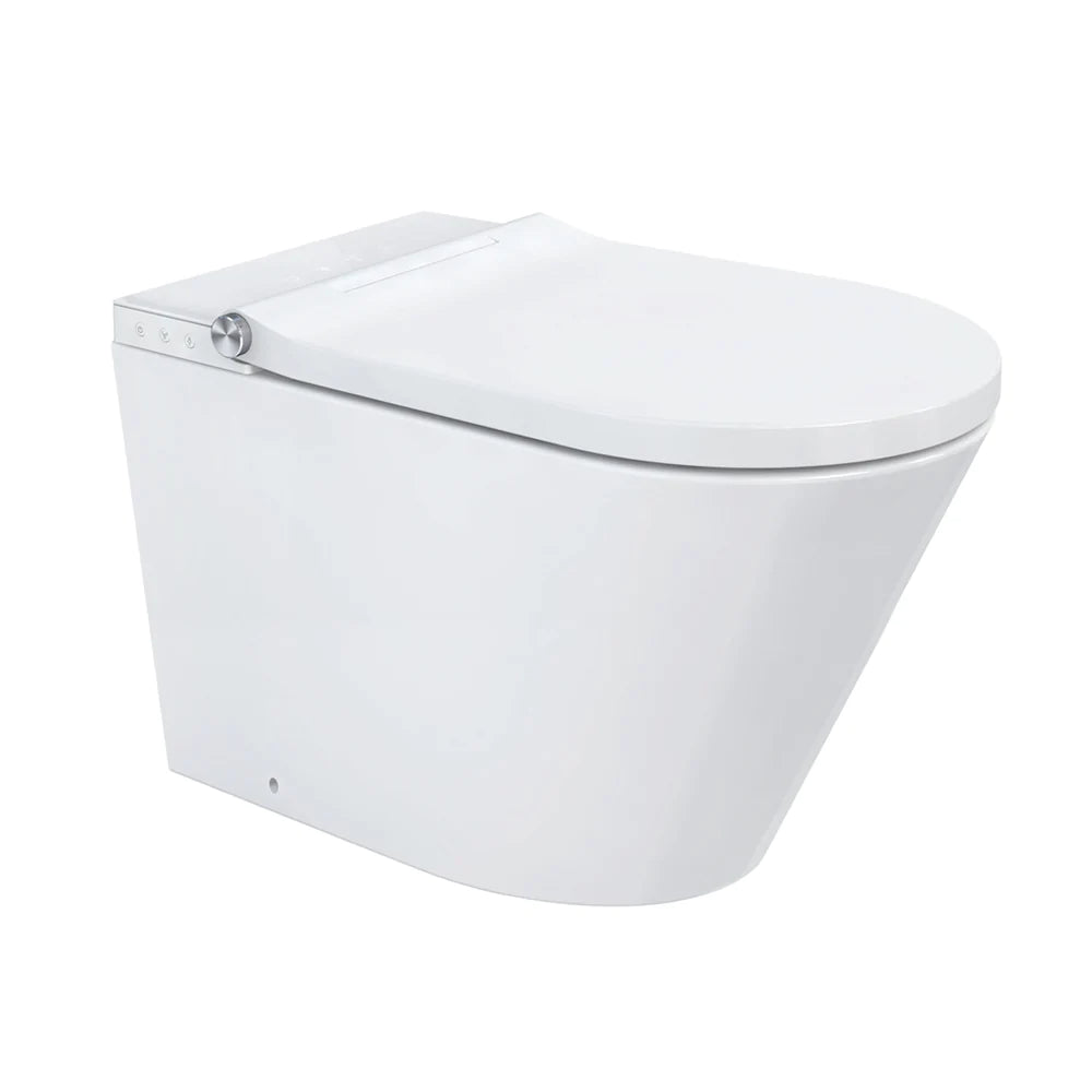 smart rimless bidet wall faced toilet pan