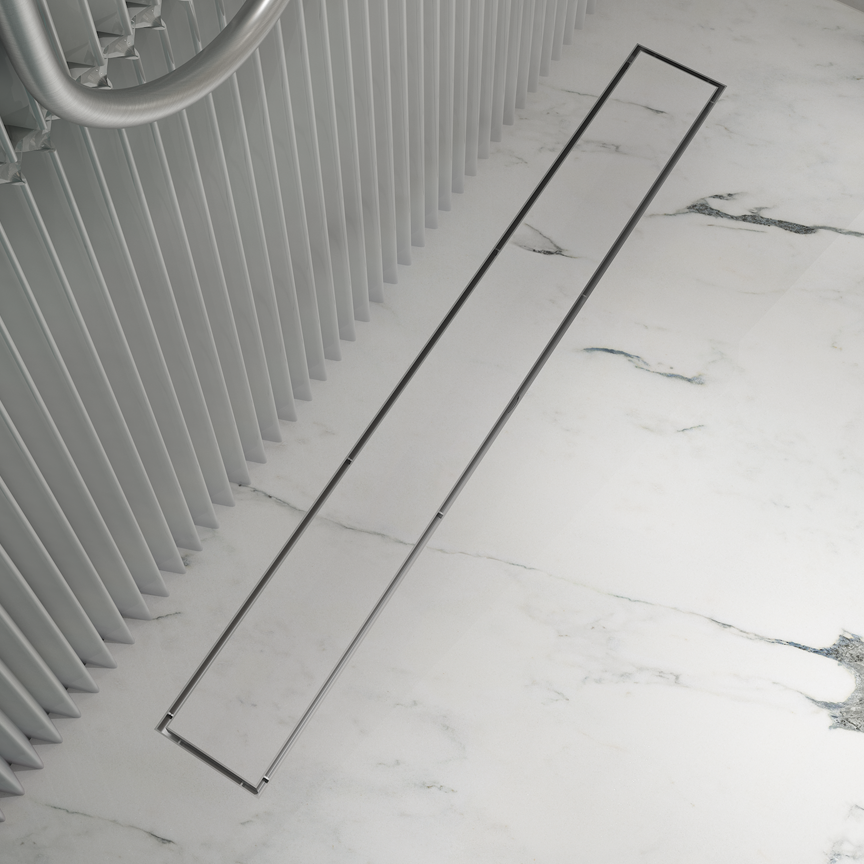 Linsol 800 Tile Insert Channel Grate Brushed Stainless (7194352287895)