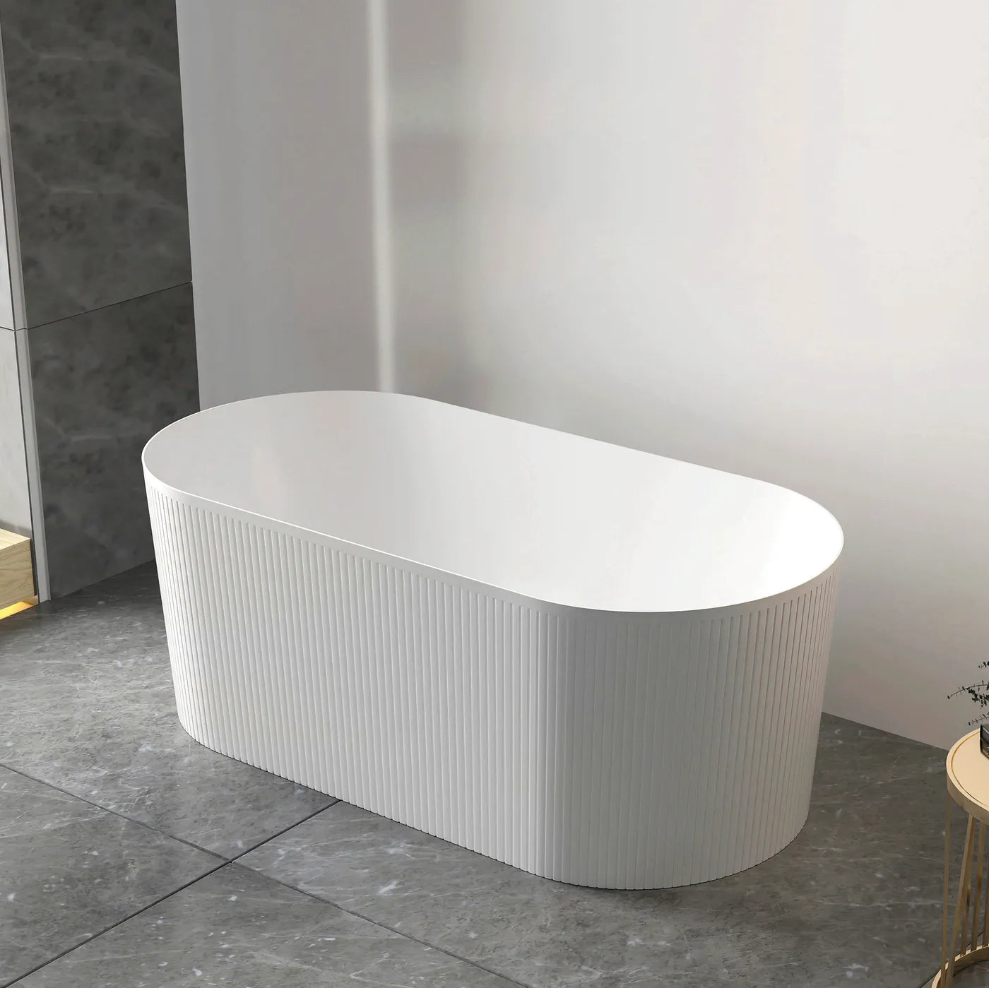 Otti Noosa 1700mm Freestanding Bath Gloss White
