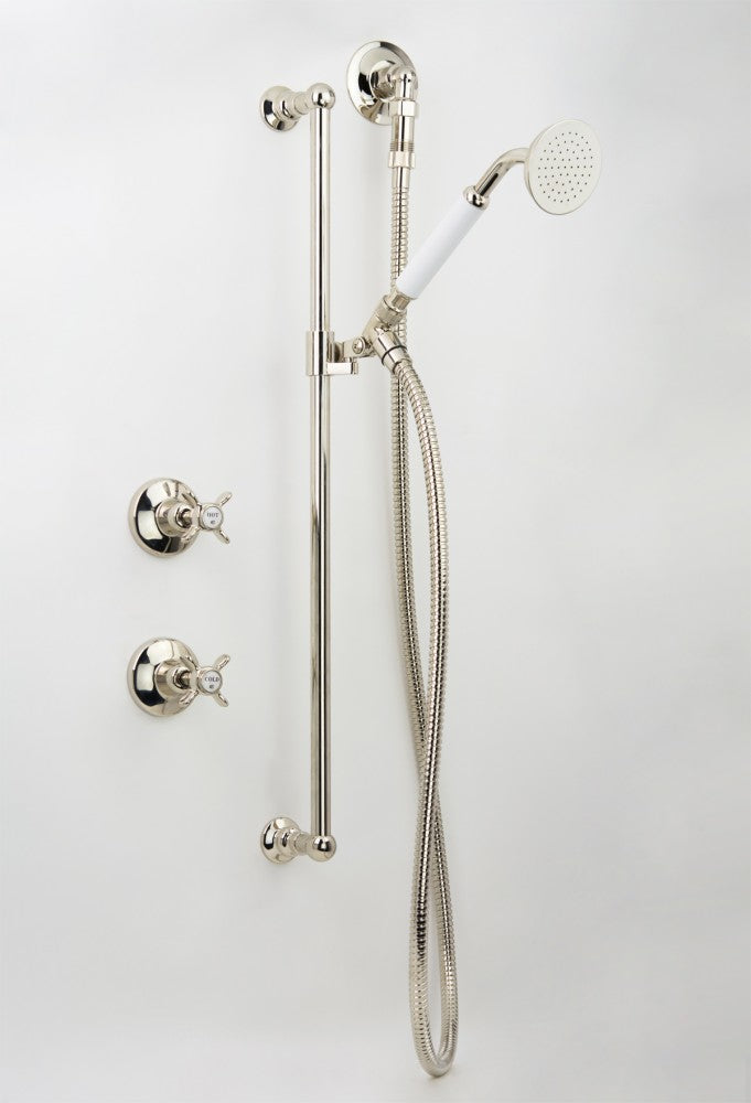 heritage shower on a rail with tap Package