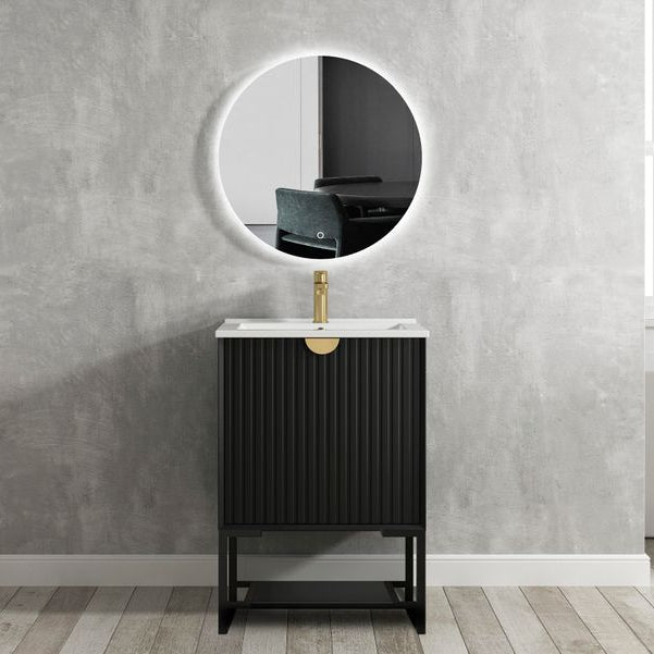 Otti Marlo Matte Black Wall Hung Vanity 600mm