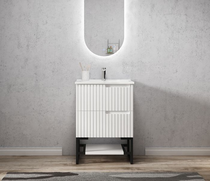 Otti Noosa Matte White Wall Hung Vanity 600mm
