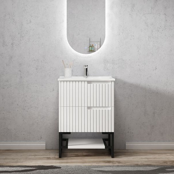 Otti Noosa Matte White Wall Hung Vanity 600mm