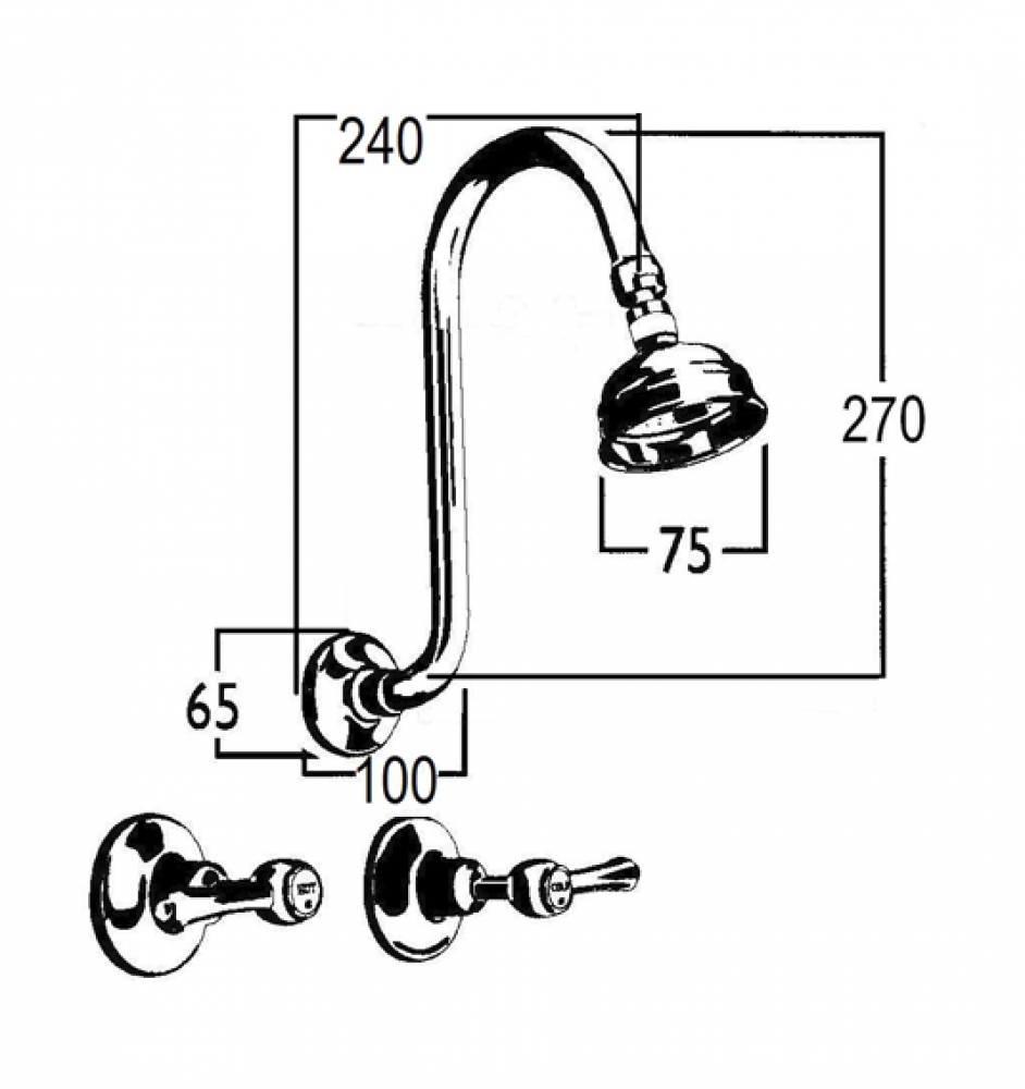 CB Ideal Roulette Lever Flamingo Shower Set