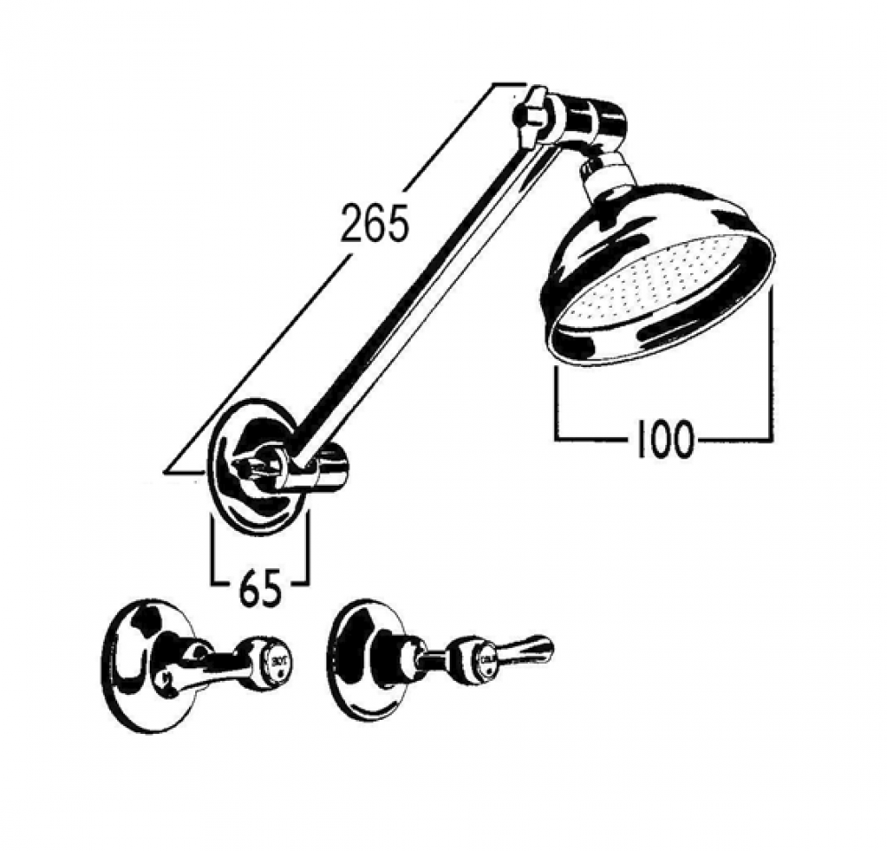 CB Ideal Roulette Lever Adjustable Shower Set