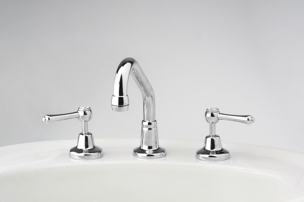 heritage chrome 3 piece basin tap set chrome