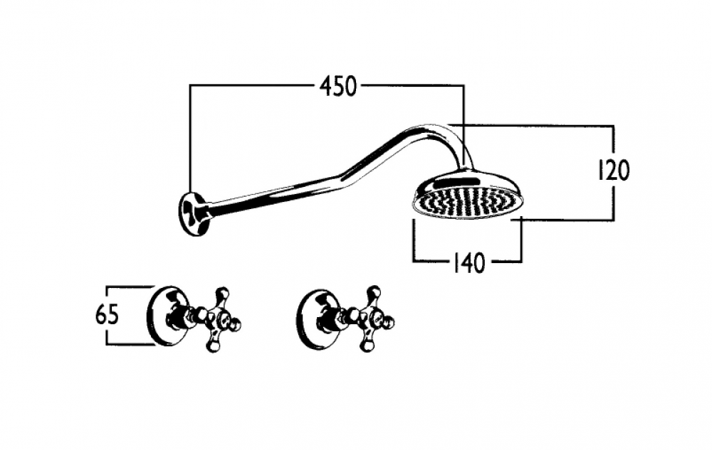 CB Ideal Roulette Gooseneck Shower Set
