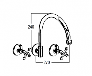 CB Ideal Roulette Swivel Gooseneck Spa / Bath Filler