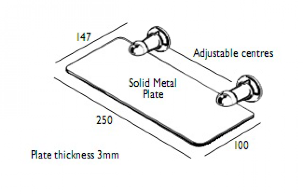 CB Ideal Roulette Solid Brass Shower Shelf