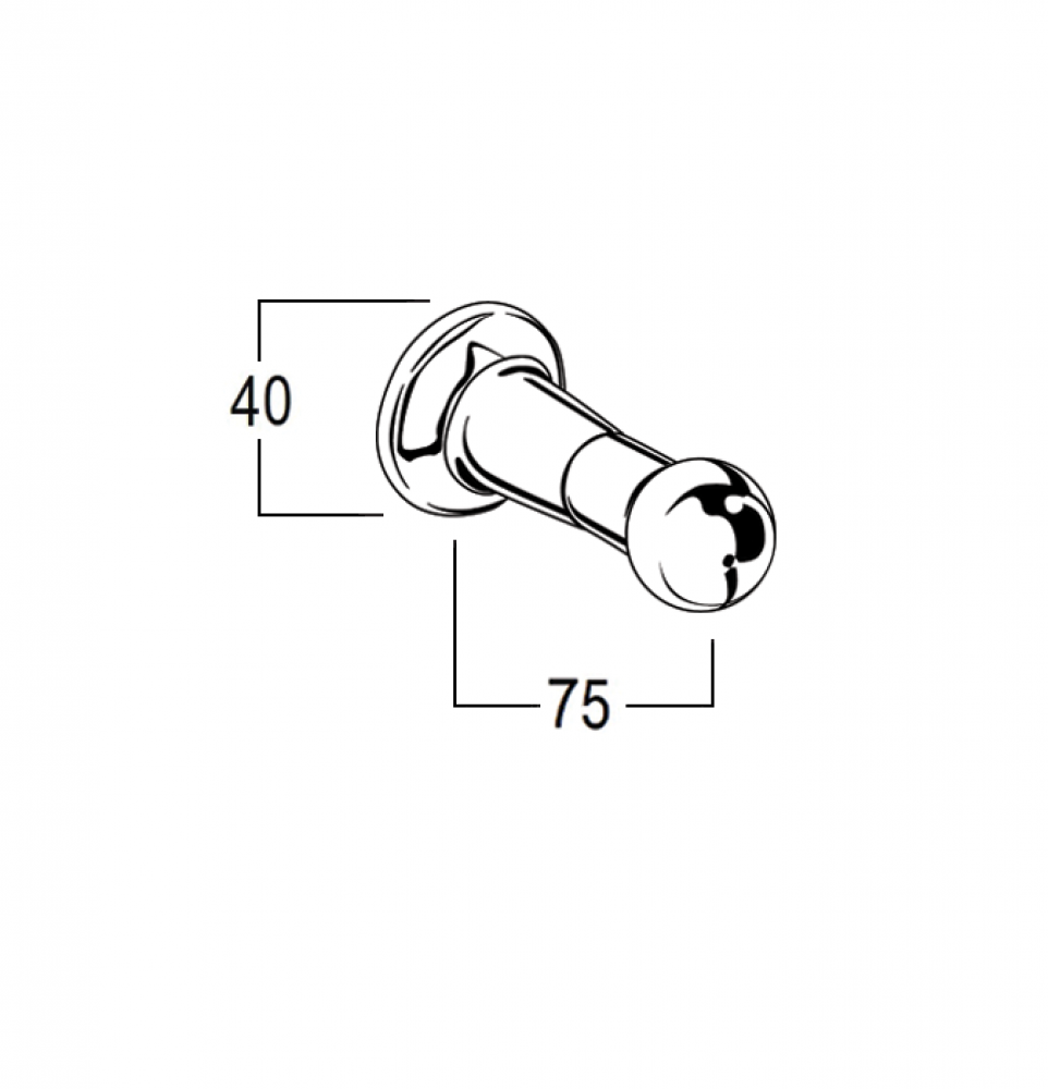 CB Ideal Roulette Single Towel Rail Centre Support Bracket