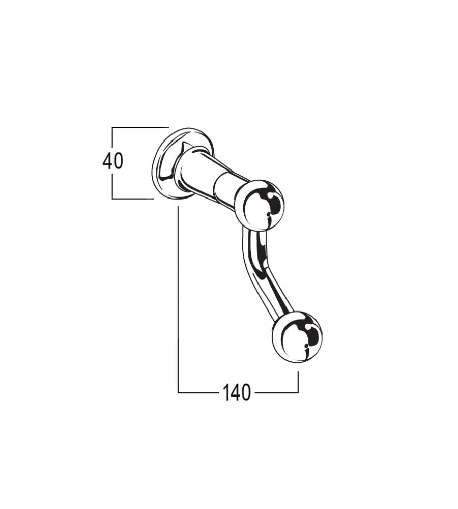 CB Ideal Roulette Double Towel Rail Centre Support Bracket