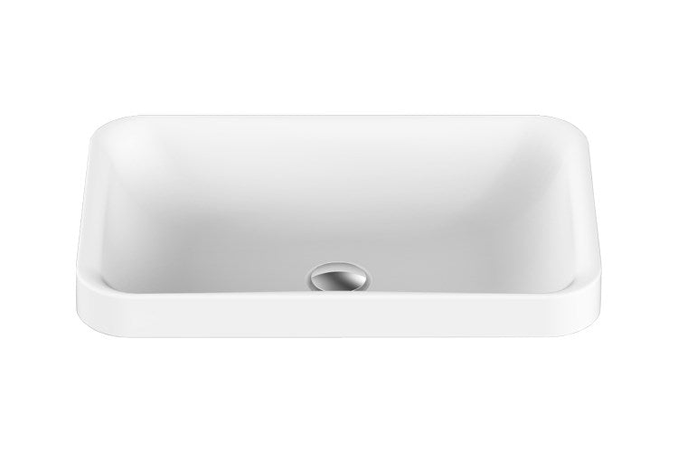 ADP Pride Gloss or Matte White Solid Surface Semi-Inset Basin 545x365