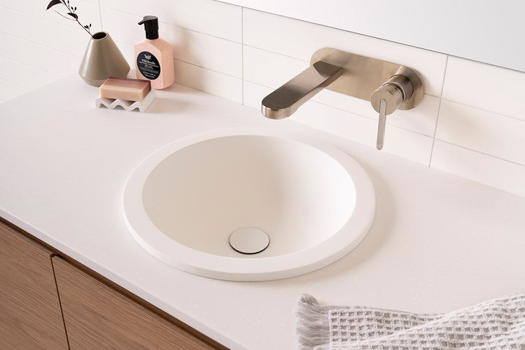 ADP Unity Gloss or Matte White  Solid Surface Inset Basin 395x395