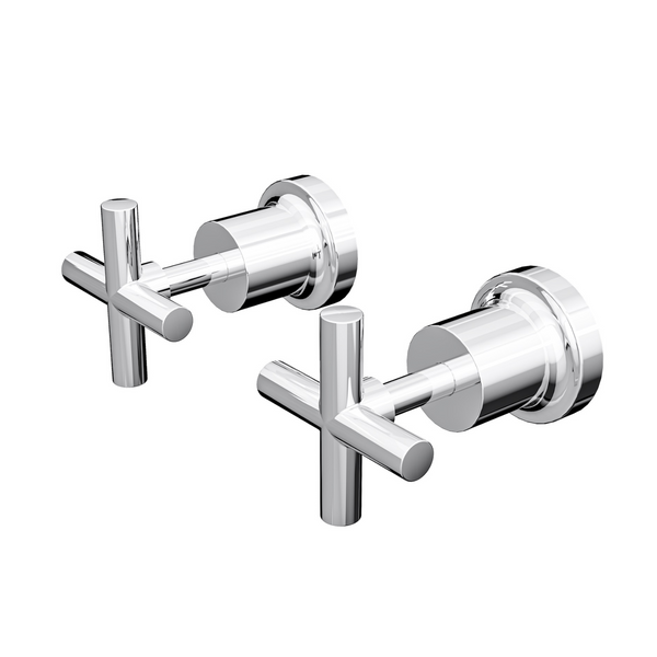 Linsol Tre Cross Handle Wall Top Assemblies Chrome