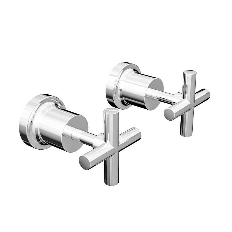 Linsol Tre Cross Handle Wall Top Assemblies Chrome