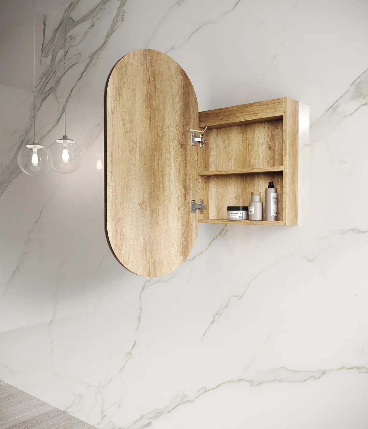 Otti LED Noosa Natural Oak Shaving Cabinet 900 x 450mm