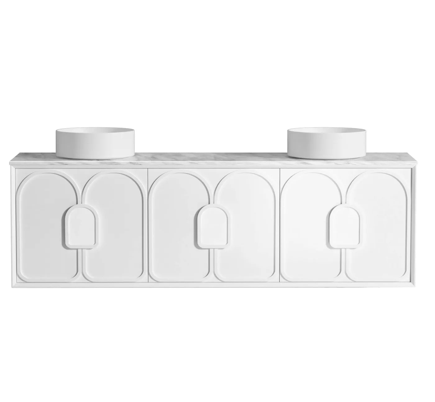 Otti Laguna Satin White Wall Hung Vanity 1800mm