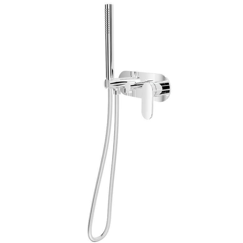 Linsol Capo 1-Plate Wall Mixer with Diverter & Hand Shower Chrome