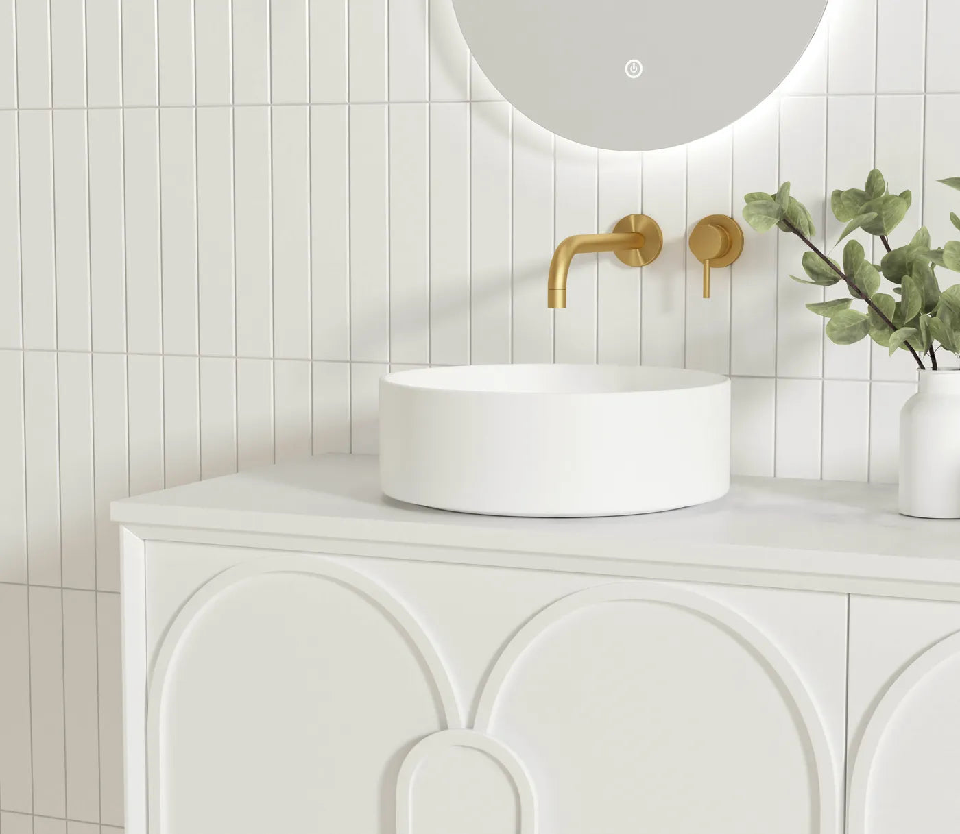 Otti Laguna Mark II  Matte White Wall Hung Vanity 1500mm