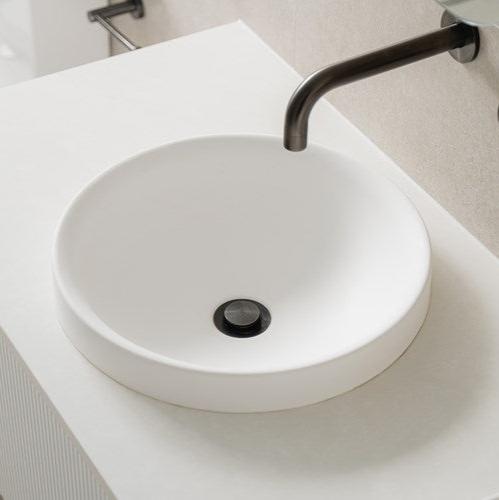 ADP Respect Gloss or Matte White Solid Surface Semi-Inset Basin 400x400