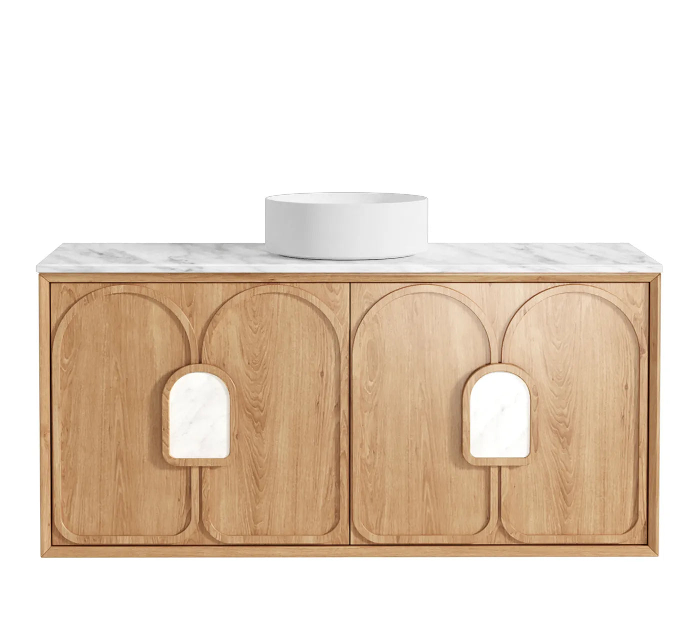 Otti Laguna Natural American Oak Wall Hung Vanity 1200mm