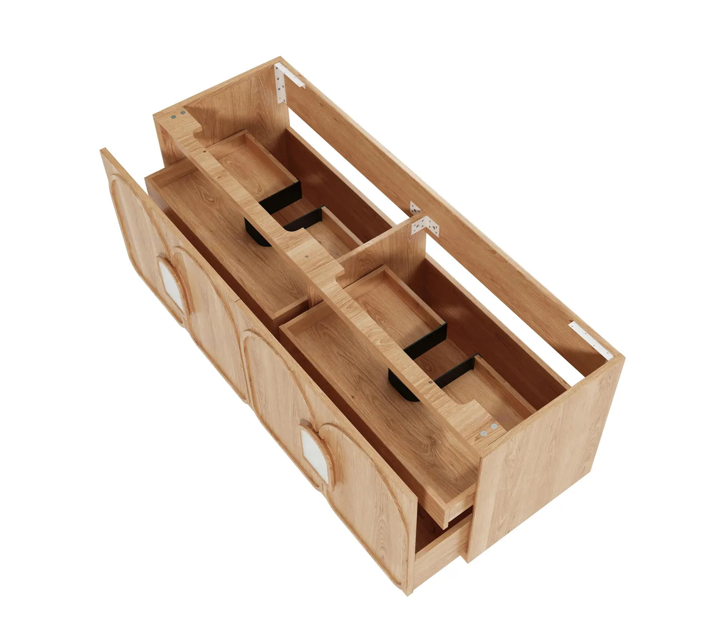 Otti Laguna Natural American Oak Wall Hung Vanity 1500mm