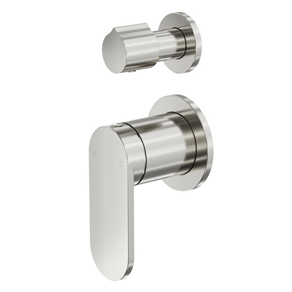 Linsol Capo 2-Plate Wall Mixer with Diverter Brushed Nickel