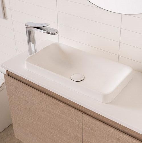 ADP Faith Gloss or Matte White Solid Surface Semi-Inset Basin 500x260