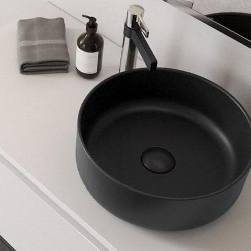 ADP Margot 360x360 Matte Black  Above Counter  Basin