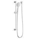 Adjustable chrome detachable hand held shower head on a rail