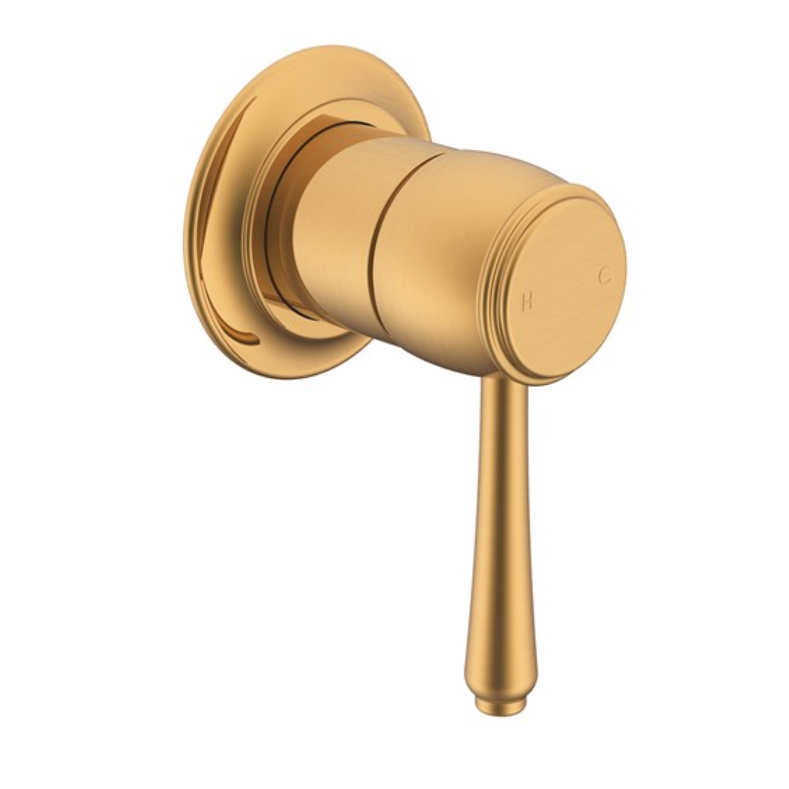 Brushed brass antique inwall bathroom mixer tap[
