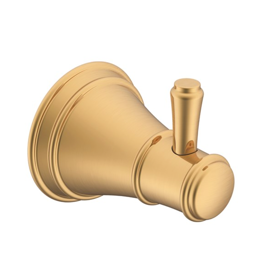 Heritage brushed brass robe hook