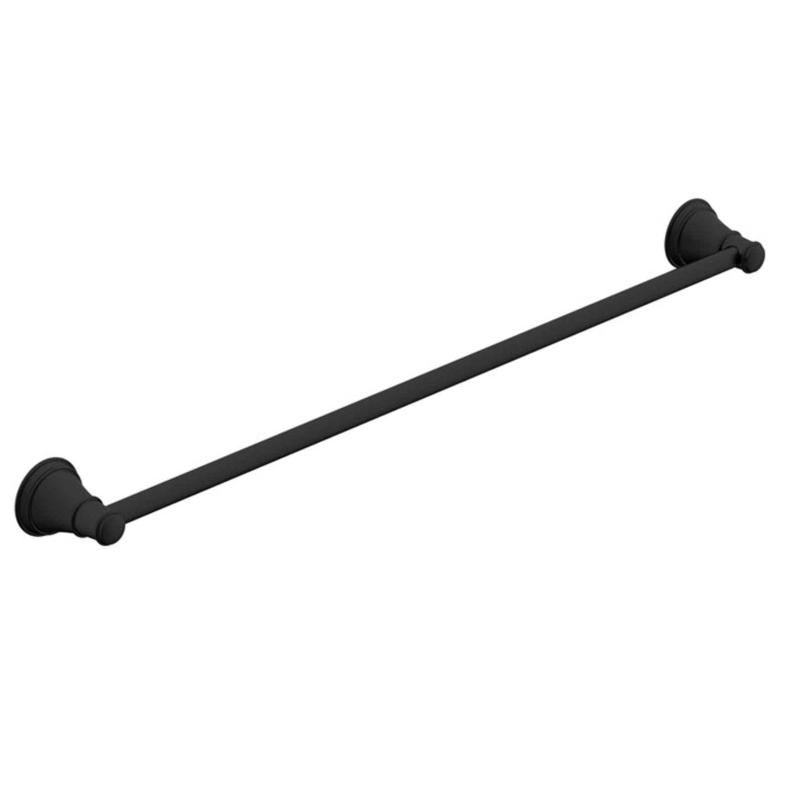 heritage matte black towel rail
