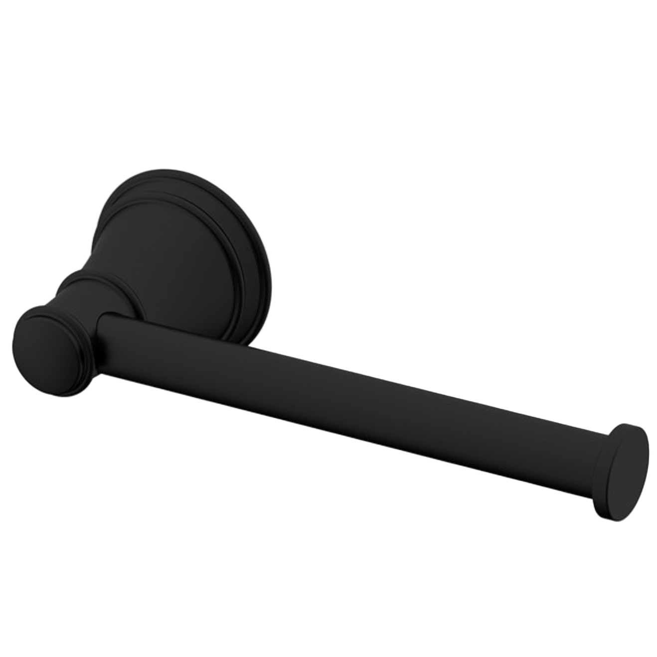 heritage matte black toilet paper roll holder 