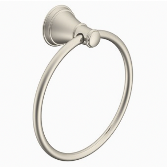 Heritage style Brushed Nickel hand towel ring 