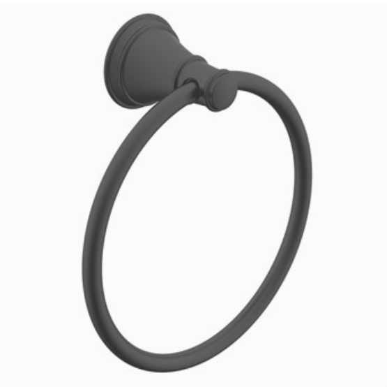 Heritage style Matte Black hand towel ring 