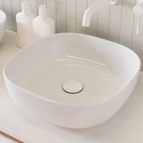 above surface gloss white bathroom vanity soft square basin