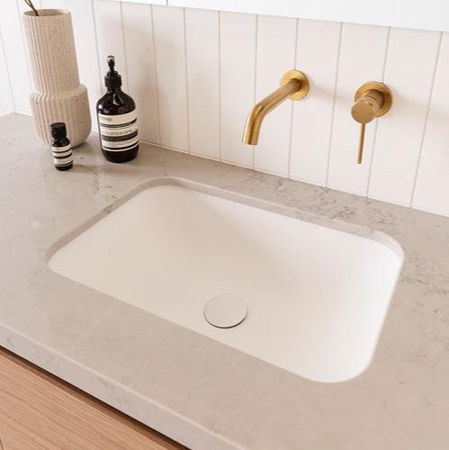 undermount solid surface bathroom vanity basin 