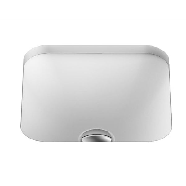 square solid surface matte or gloss white undercounter basin 365x35mm