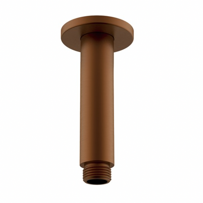 100mm brushed copper shower arm