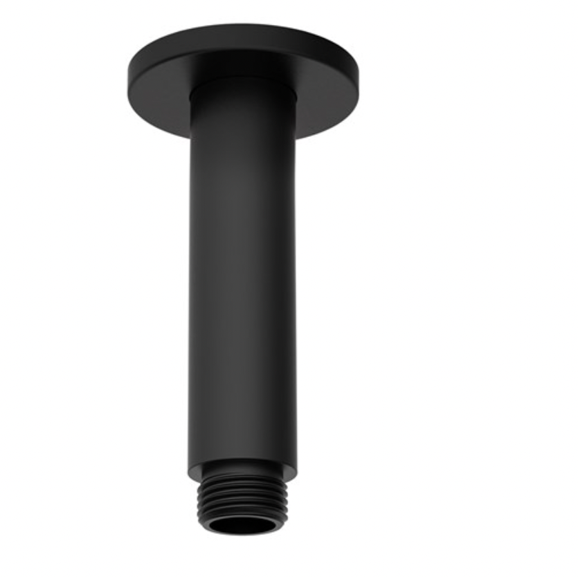 100mm matte black shower arm