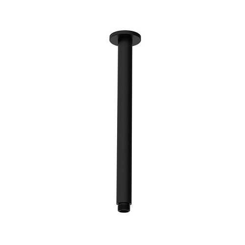 A matte black ceiling dropper shower arm, part of the ADP Soul series, measuring 300mm in length.