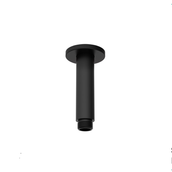 black 100mm ceiling shower arm