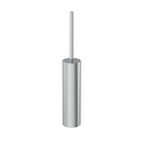 Brushed chrome toilet brush holder 