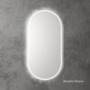 LED backlit touch free sensor oval bathroom mirror 