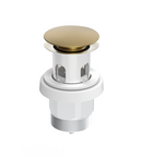 Bathroom Basin Pop Up Plug & Waste With Hair Catcher Brushed Brass