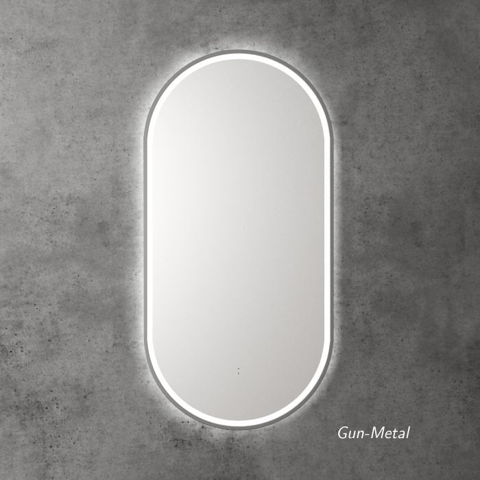 Aulic Beau Monde LED Backlit Framed Touch Free Sensor Mirror 900x450mm