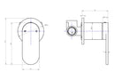 Linsol Capo Wall Mixer Tap Brushed Brass