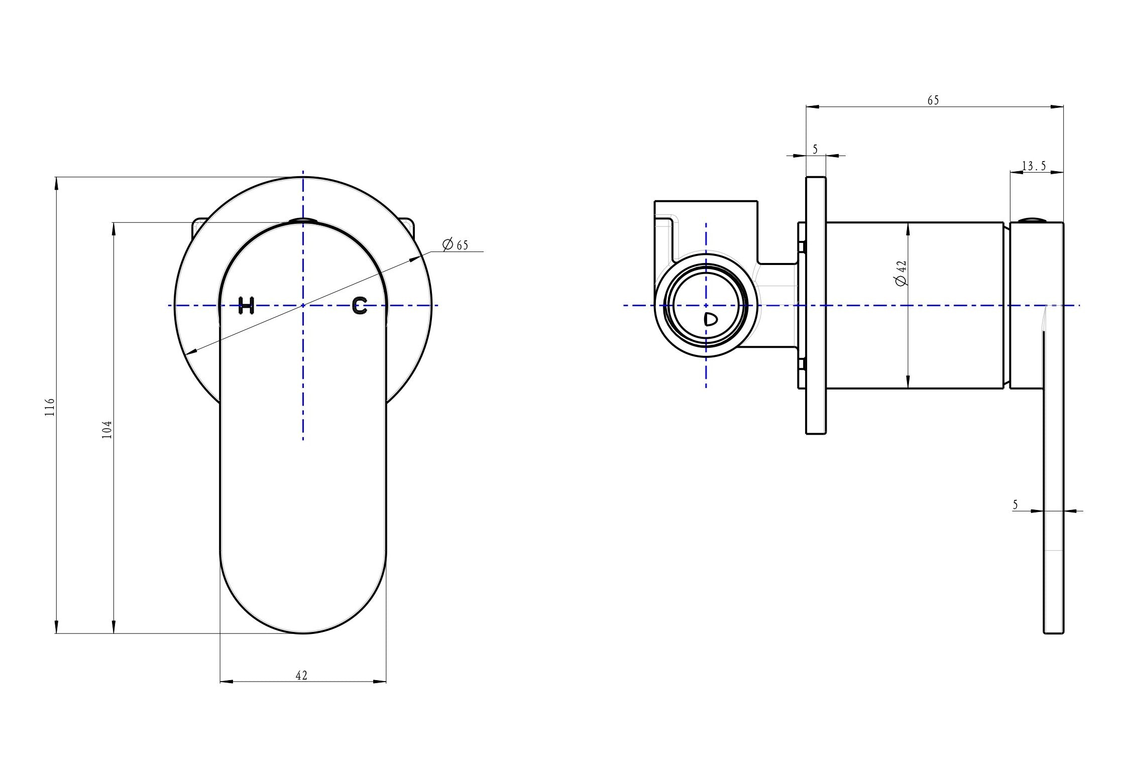 Linsol Capo Wall Mixer Tap Gun Metal