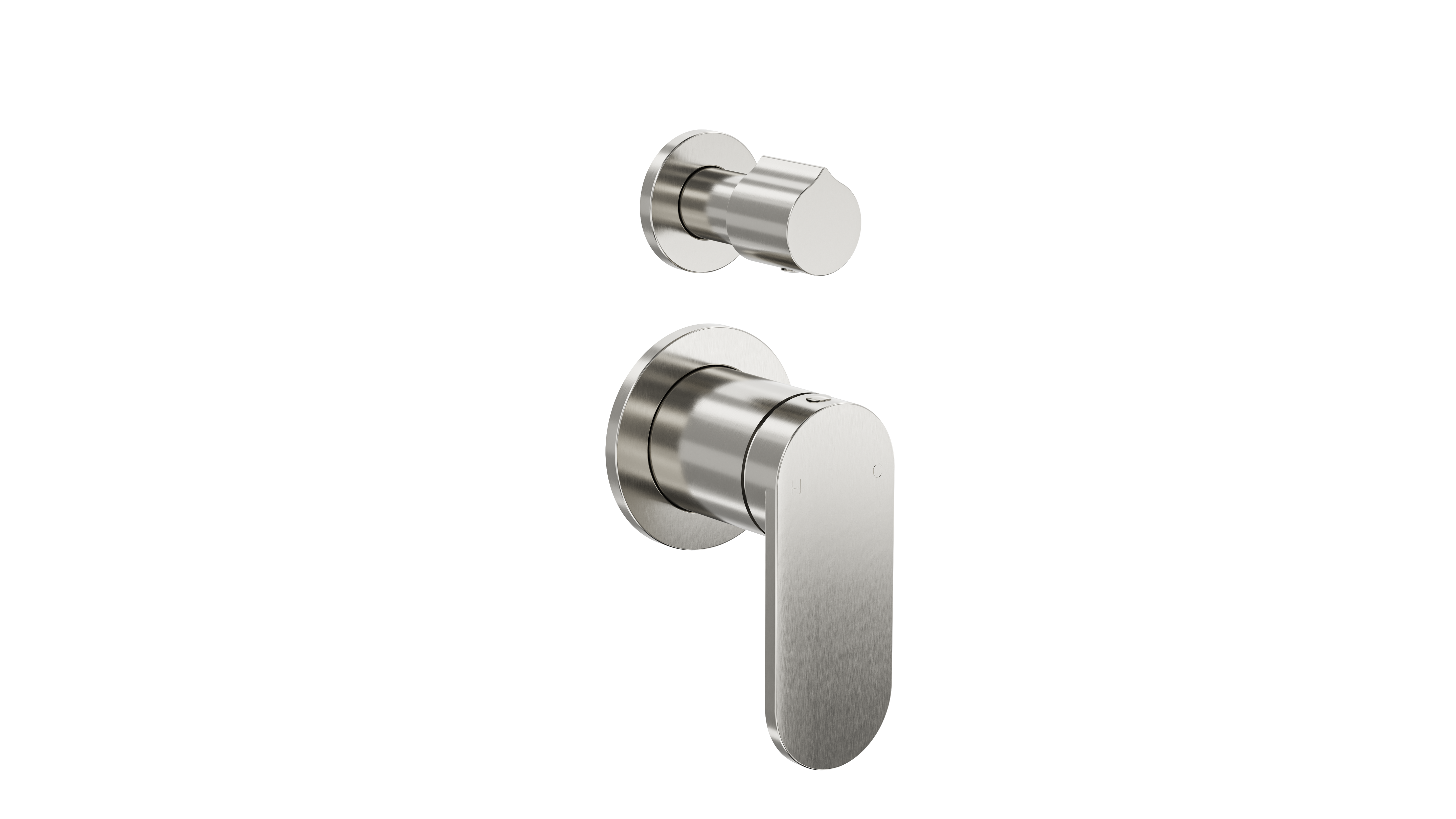 Linsol Capo 2-Plate Wall Mixer with Diverter Brushed Nickel